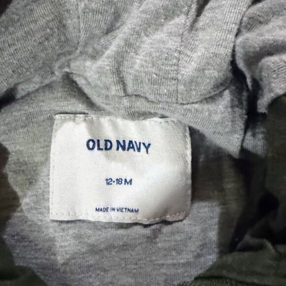 Old Navy Hooded Jacket 12 to 18M Olive Green - Picture 3 of 4